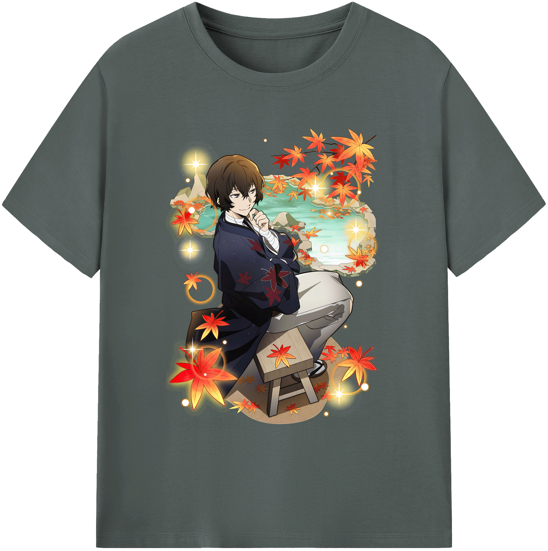 （画像用） 文豪ストレイドッグス Bungo Stray Dogs 綿100％ メンズ半袖Tシャツ｜肌触りやわらか＆通気性